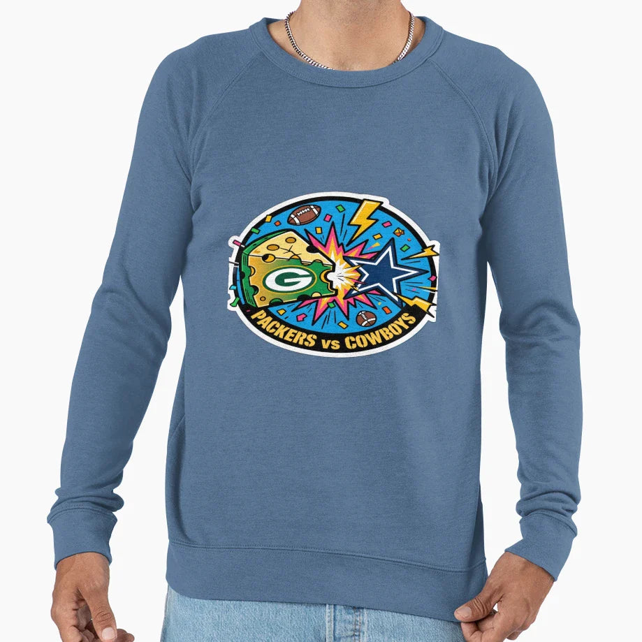 Packers Vs Cowboys Sweatshirt - Fun Novelty Design Unisex