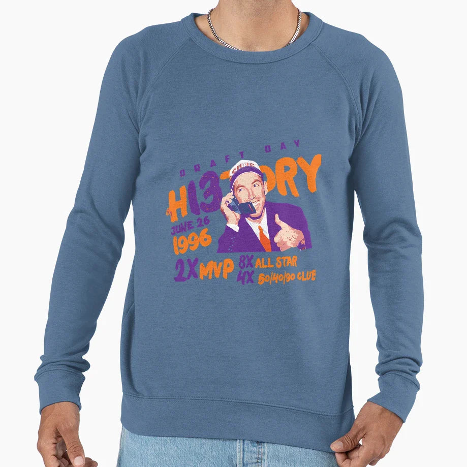 Steve Nash History Sweatshirt - Minimalist Print Unisex