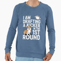 Confused Drafting Kicker Fantasy Sweatshirt - Unique Graphic Unisex