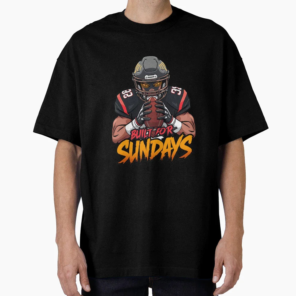 Built Sundays American Football T-Shirt - Aesthetic Graphic for Adults