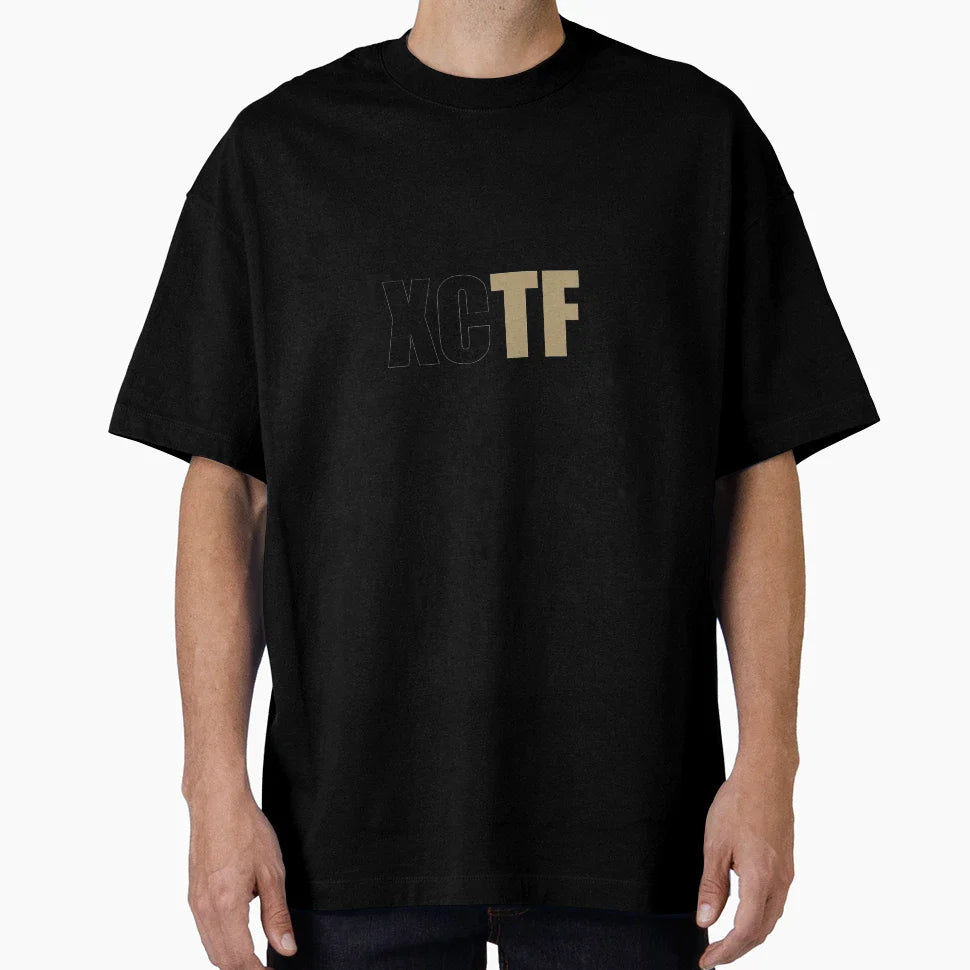 Xctf Black And Gold T-Shirt - Fun Novelty Design Unisex