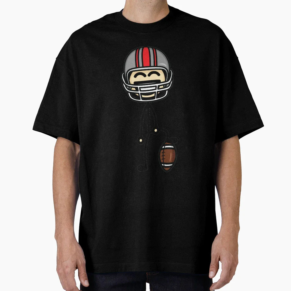 Football Player T-Shirt - Novelty Apparel for Adults