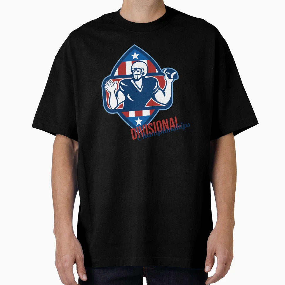 American Football Quarterback Divisional T-Shirt - Minimalist Print Unisex