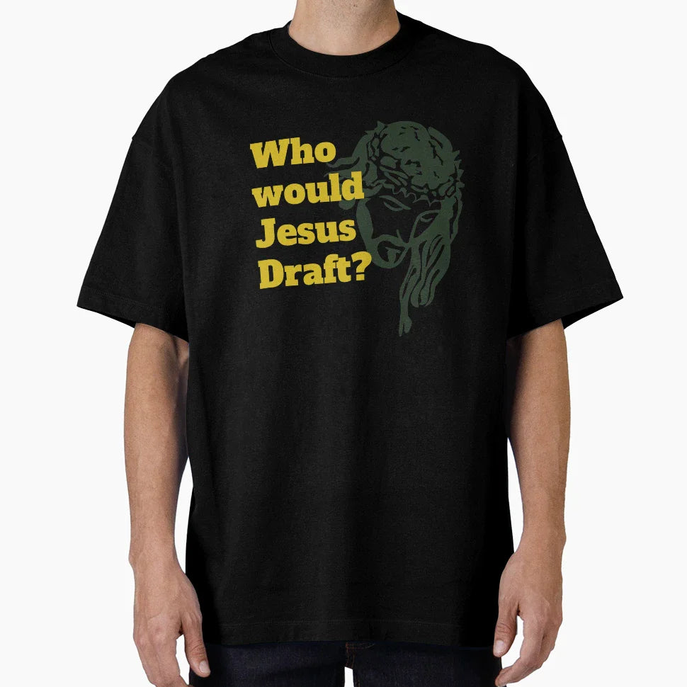 Who Would Jesus Draft T-Shirt - Minimalist Print Men Women