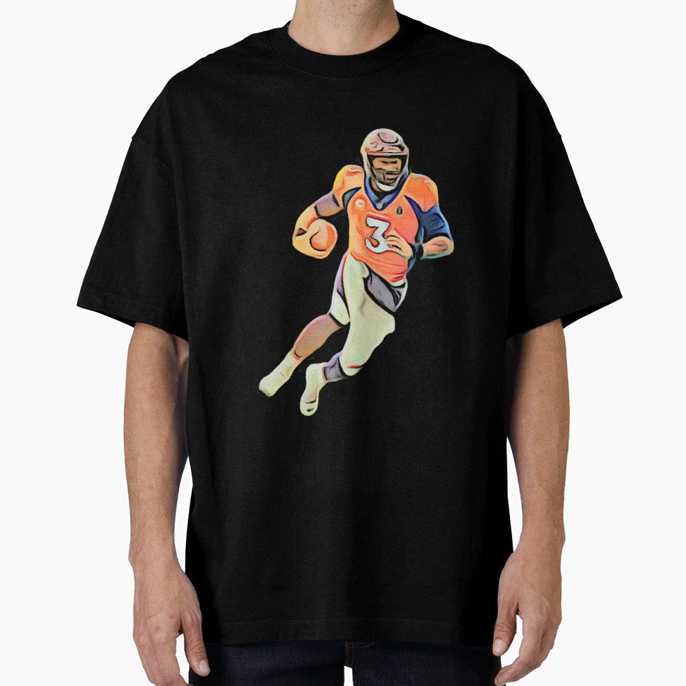 Russell Wilson Denver Quarter Back Bold T-Shirt - Streetwear Style Unisex