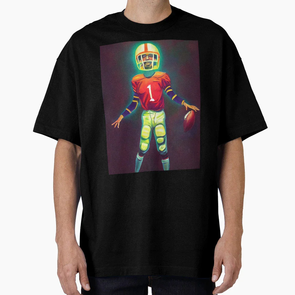 Football Player Hall T-Shirt - Streetwear Style Men Women