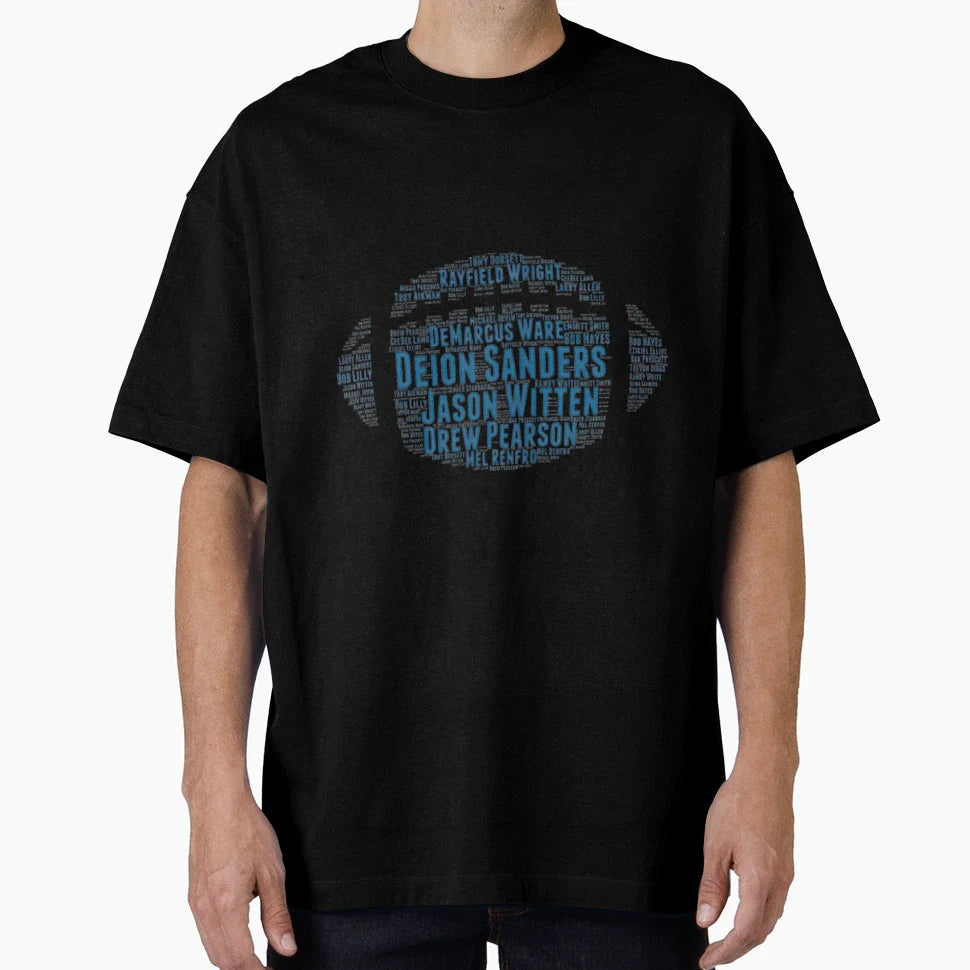 Football Legends Word Art T-Shirt - Custom Art Print Unisex