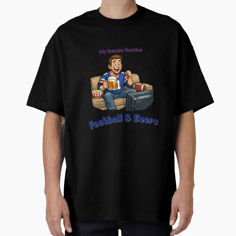 New York Giants My Sunday Routine T-Shirt - Minimalist Print Men Women
