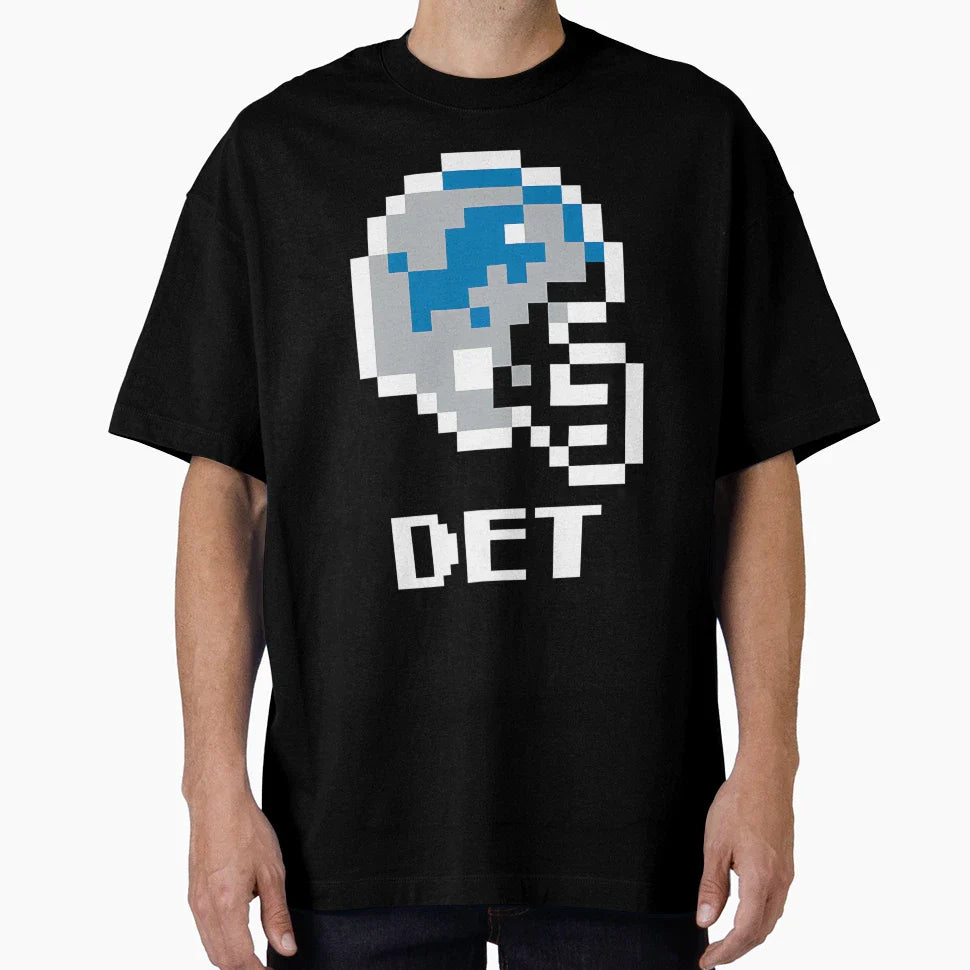 Detroit Lions Tecmo Super Bowl T-Shirt - Minimalist Print for Adults