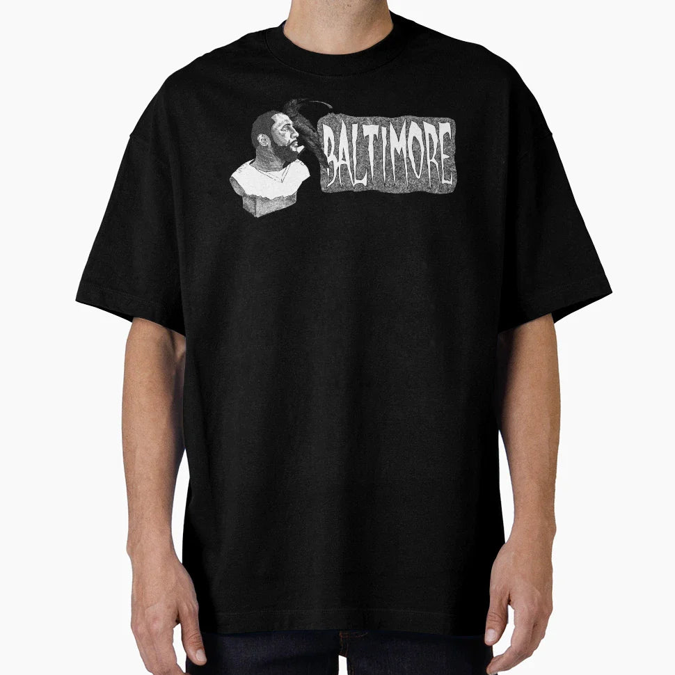Perched Upon Bust Lewis Quoth Raven T-Shirt - Trendy Graphic Men Women