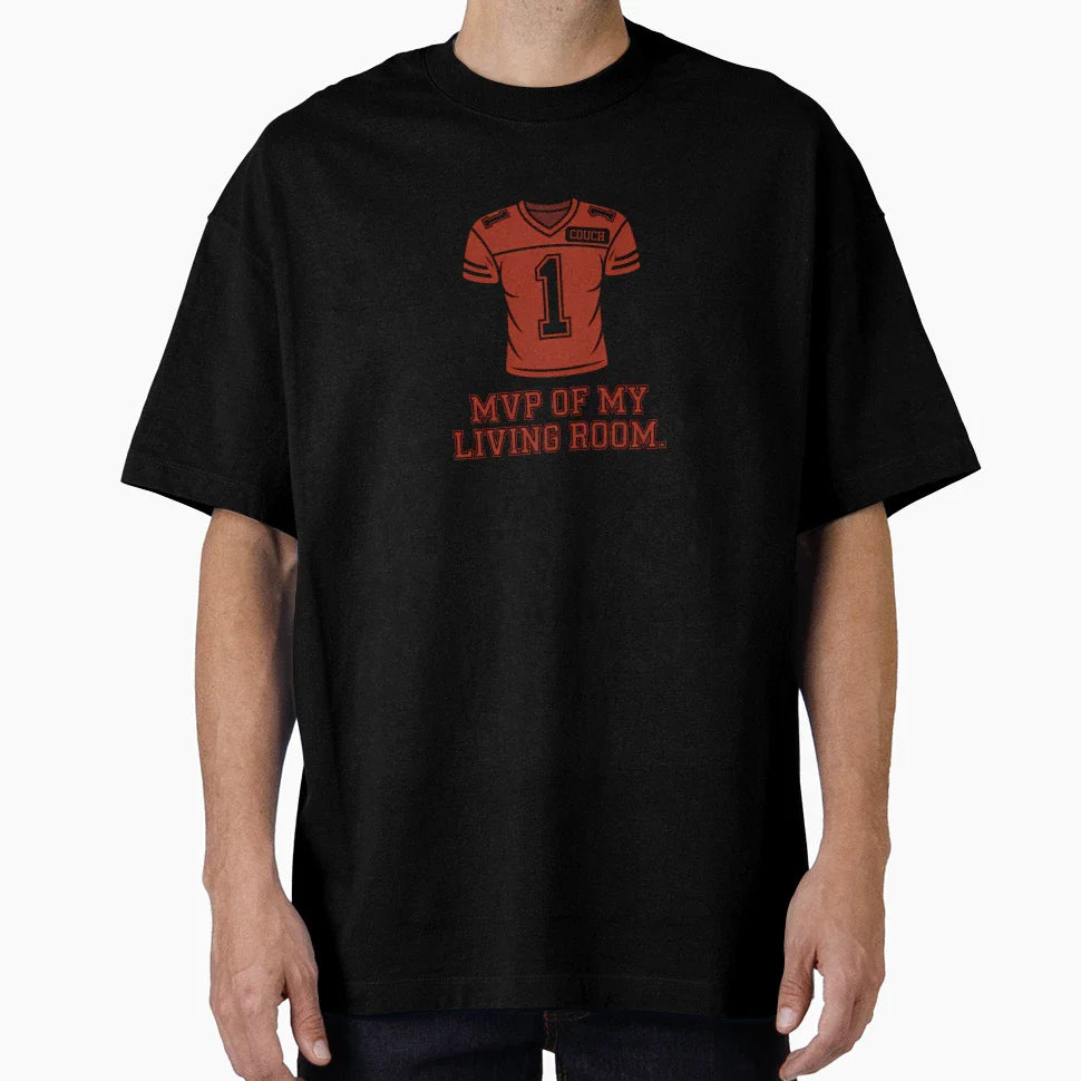 Living Room Mvp Football Jersey T-Shirt - Casual Everyday Wear Men Women