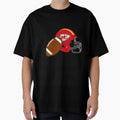 Kansas City Football Helmet T-Shirt - Minimalist Print for Adults