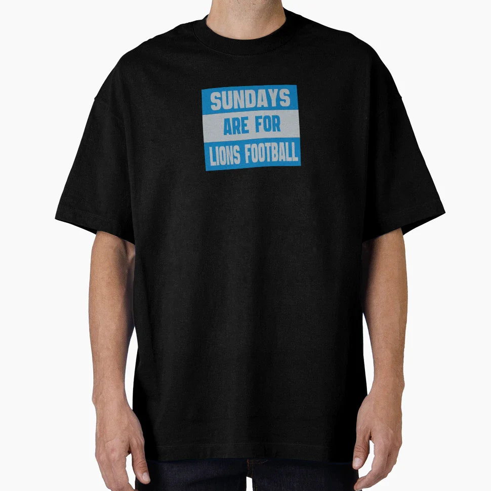 Sundays Are Lions Football T-Shirt - Unique Graphic Unisex