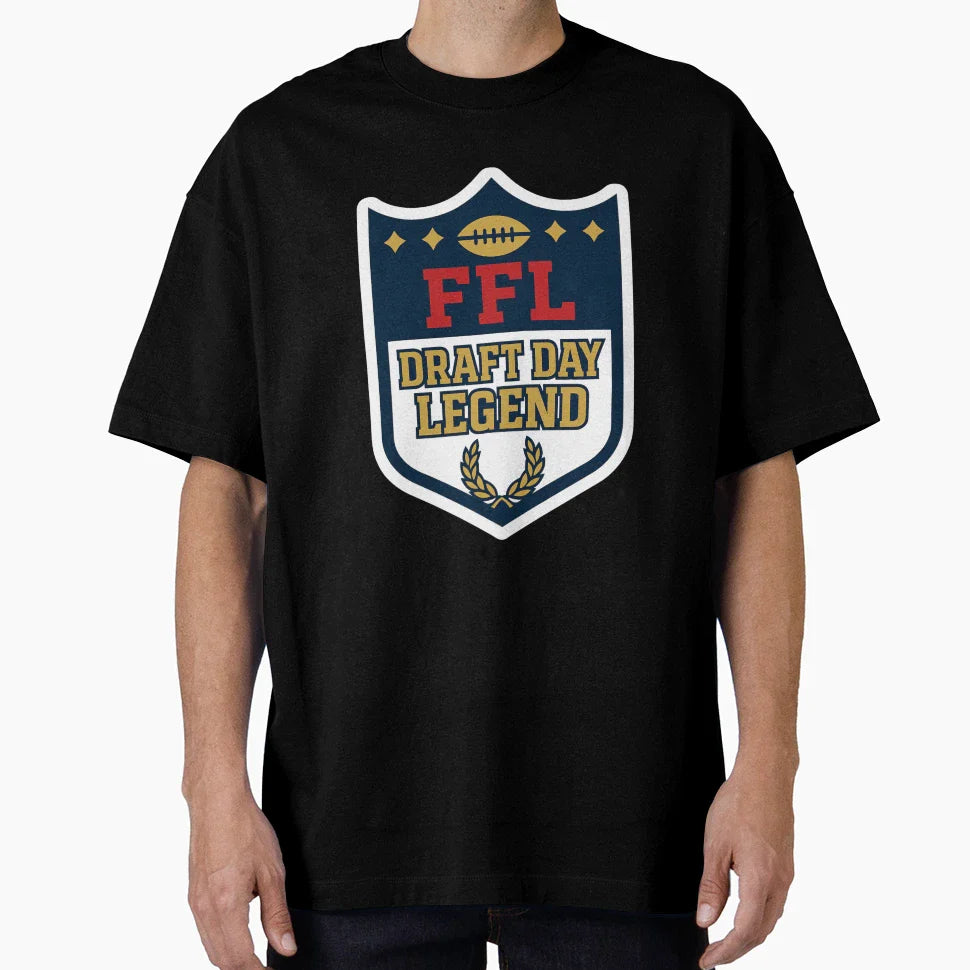 Fantasy Football Draft Day Legend Ffl T-Shirt - Unique Graphic for Adults