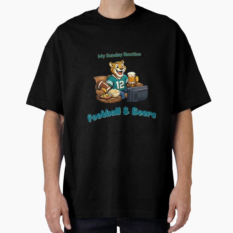 Jacksonville Jaguars Sunday Routine T-Shirt - Custom Art Print for Adults