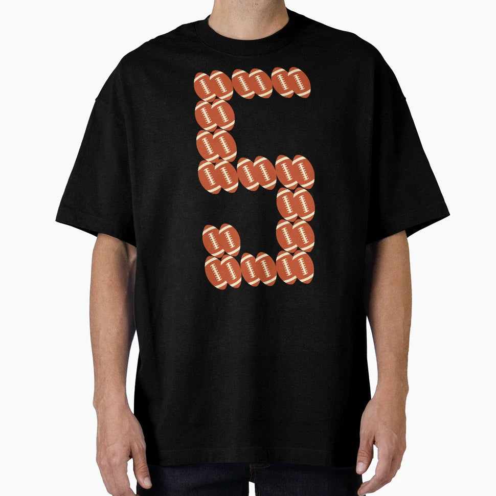 Player Number 5 Five American Football T-Shirt - Trendy Graphic for Adults
