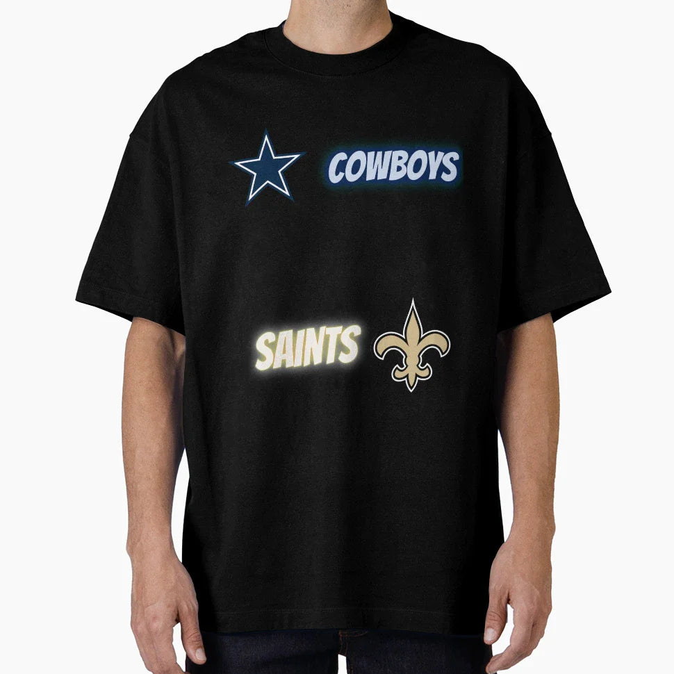 Cowboys Vs Saints T-Shirt - Novelty Apparel Men Women