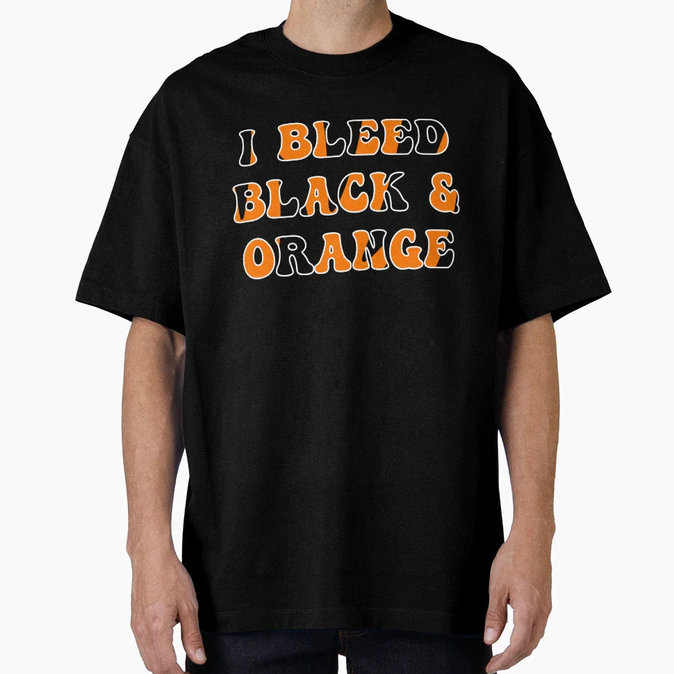 I Bleed Black Orange T-Shirt - Unique Graphic Unisex