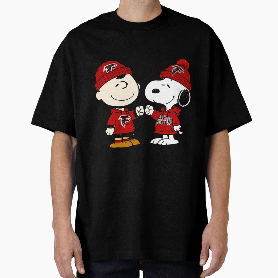 Charlie Brown And Snoopy Nfl Atlanta T-Shirt - Trendy Graphic for Adults