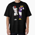 Griddy Duo T-Shirt - Minimalist Print for Adults