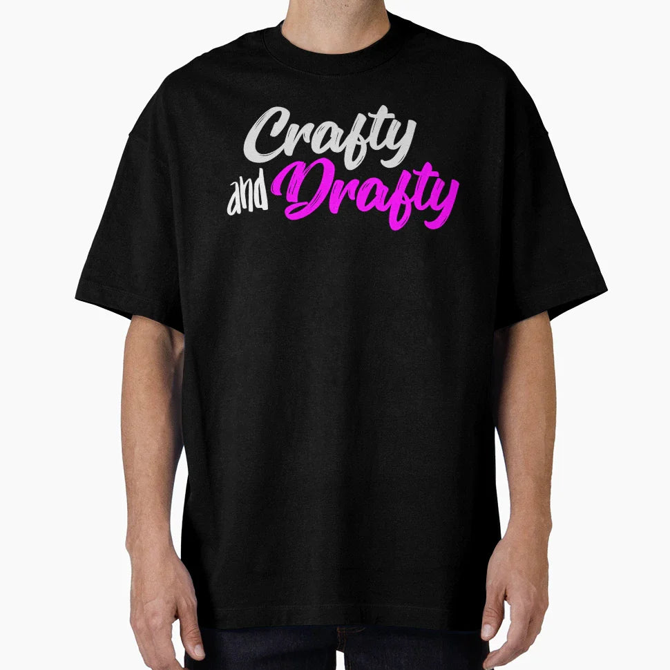 Crafty And Drafty T-Shirt - Minimalist Print for Adults