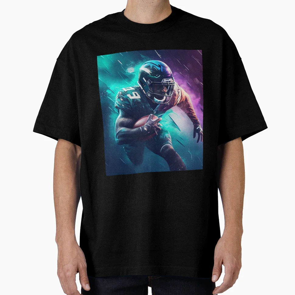 Sprint To Victory Football Player T-Shirt - Trendy Graphic Men Women