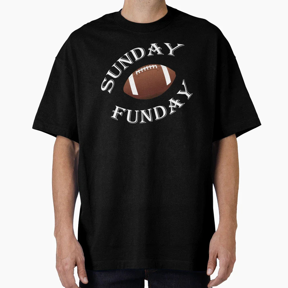 Sunday Funday Football Sport T-Shirt - Casual Everyday Wear Men Women