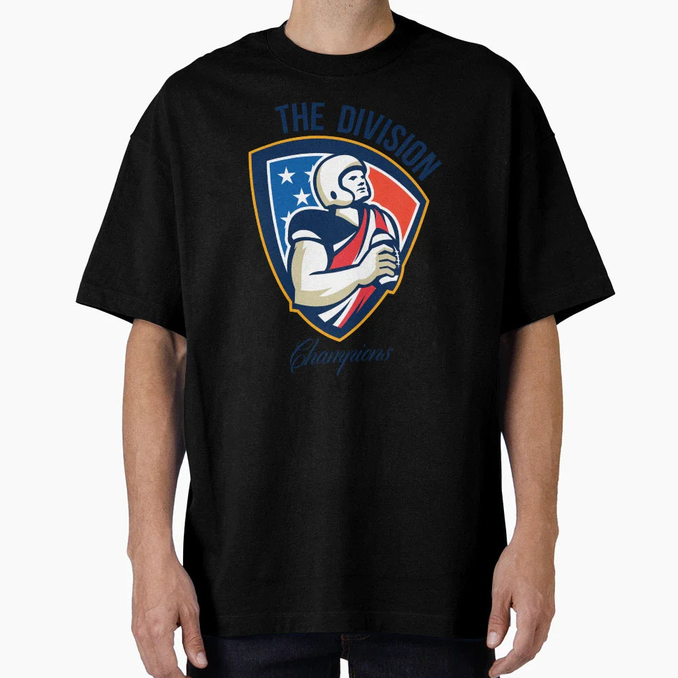 American Football Quarterback Division T-Shirt - Trendy Graphic Unisex