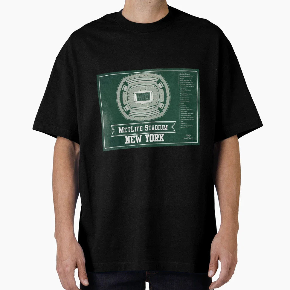 New York Jets Metlife Stadium T-Shirt - Streetwear Style for Adults