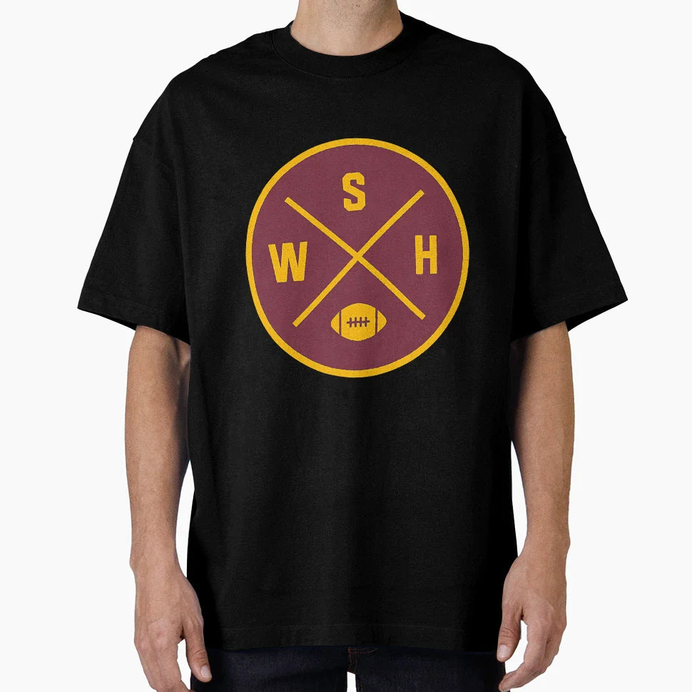Washington Football Wsh Outline T-Shirt - Streetwear Style Unisex