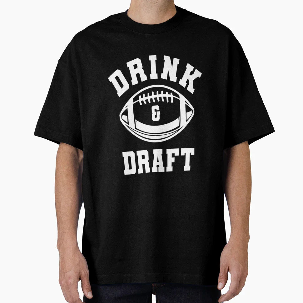 Fantasty Football Draft Party T Shirtdrink T-Shirt - Unique Graphic Unisex
