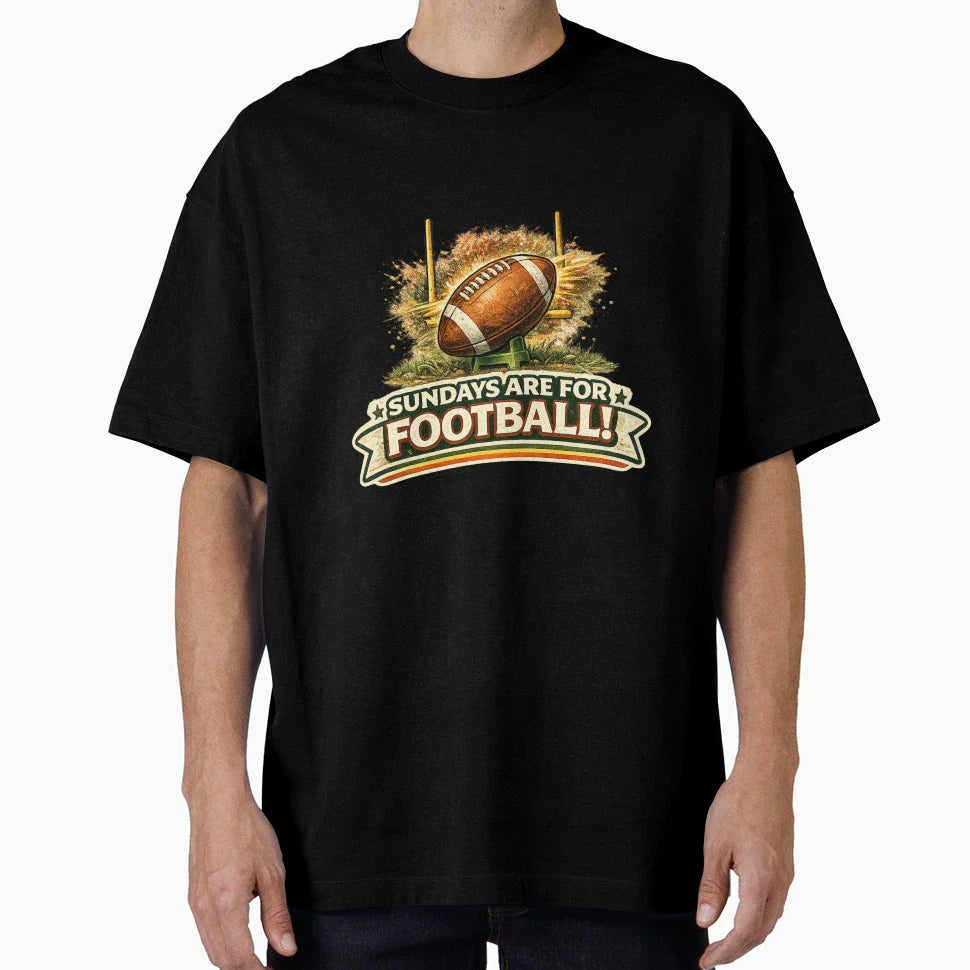 Sundays Are Football Sports T-Shirt - Minimalist Print Men Women
