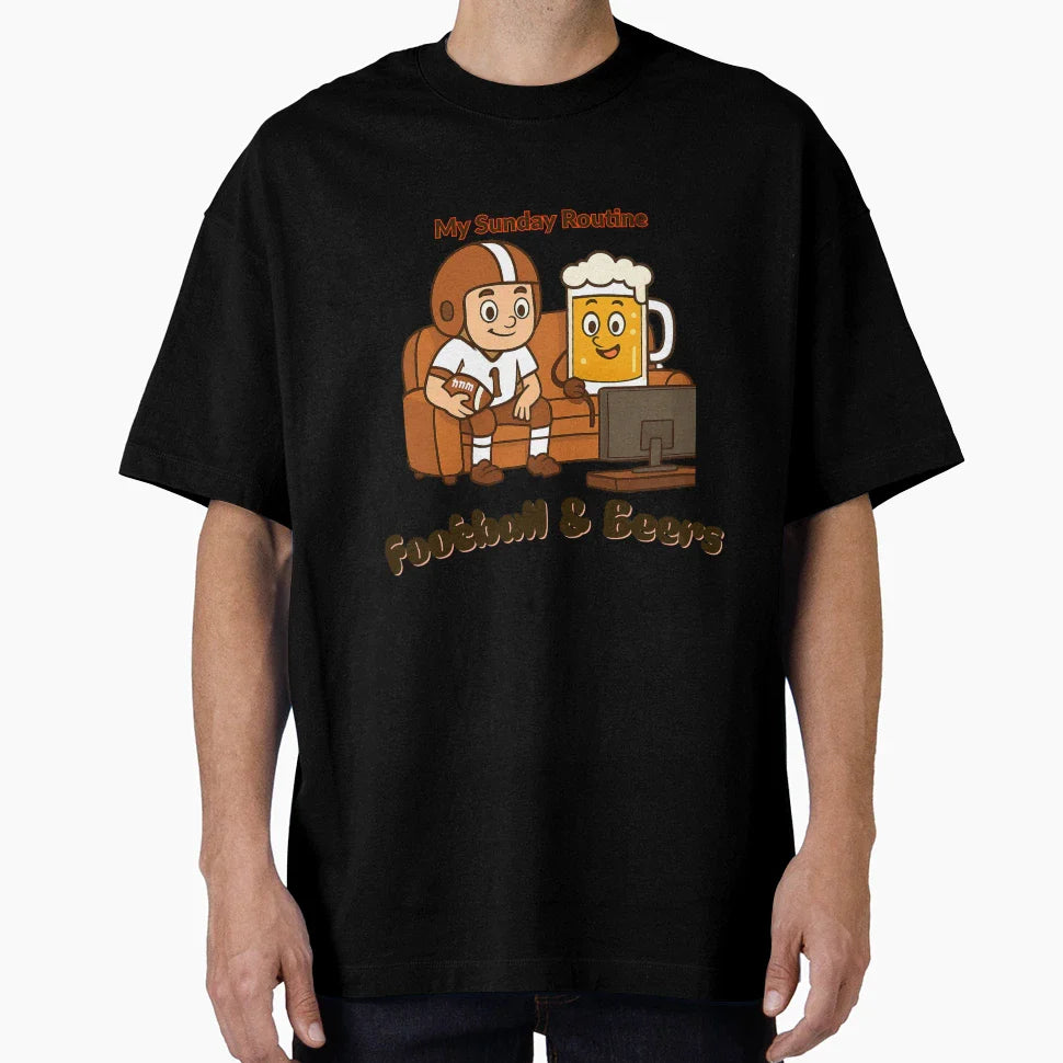 Cleveland Browns My Sunday Routine T-Shirt - Minimalist Print Men Women