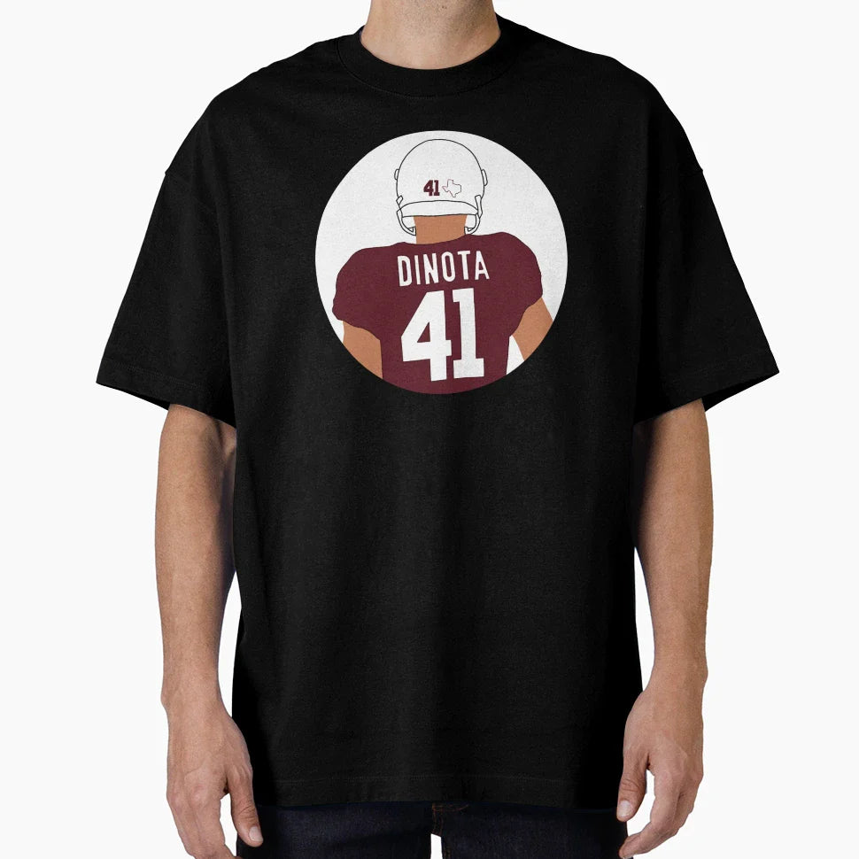 Dinota Football Player T-Shirt - Casual Everyday Wear Unisex