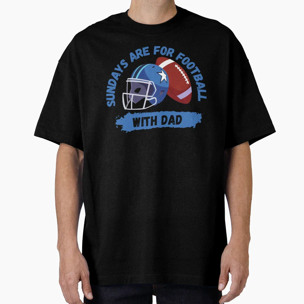 Sundays Are Football Dad T-Shirt - Trendy Graphic Men Women