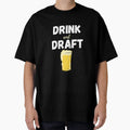 Drink And Draft Funny Fantasy Football T-Shirt - Minimalist Print Men Women
