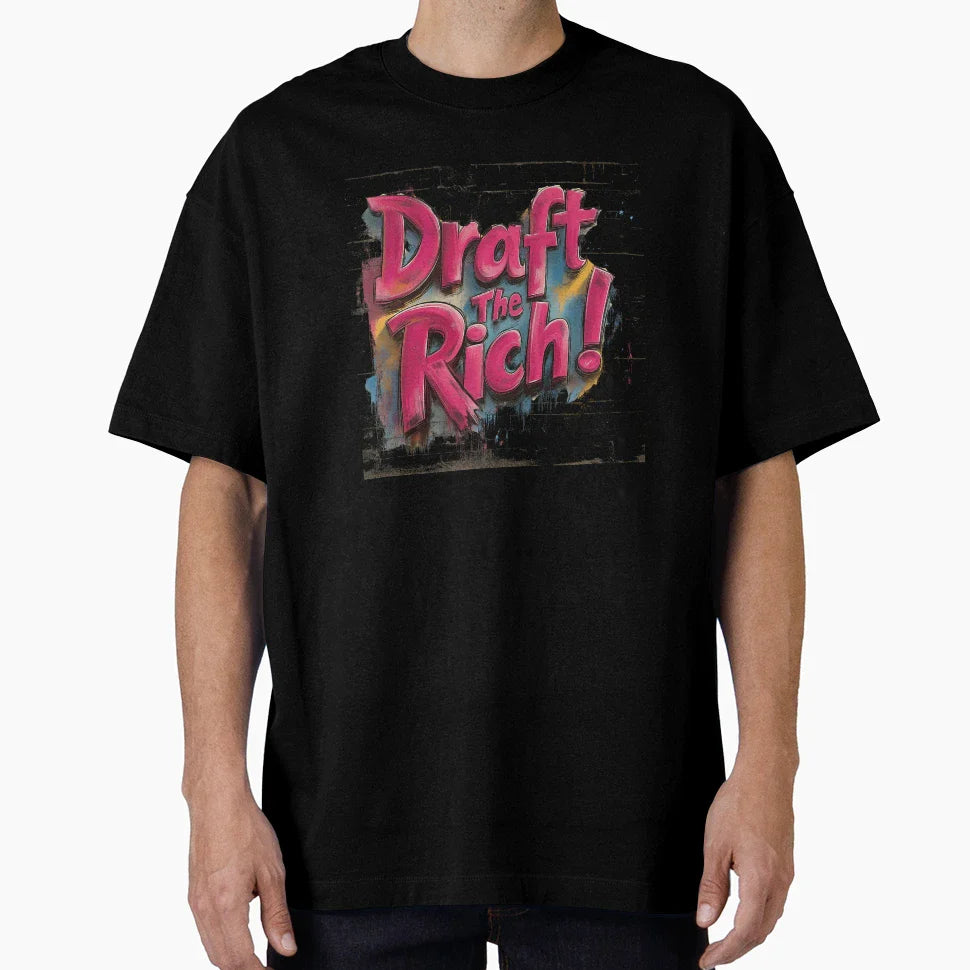 Draft Rich Street Art T-Shirt - Aesthetic Graphic Men Women