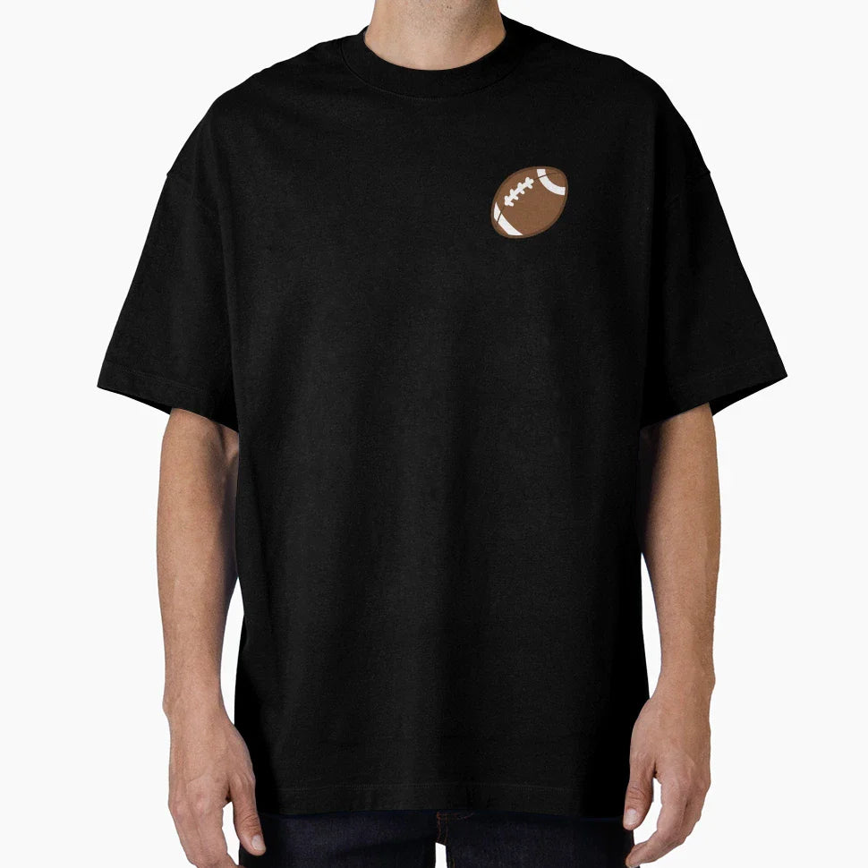 American Football Pattern T-Shirt - Graphic Print for Adults