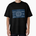 Arrowhead Stadium Navy Blueprint T-Shirt - Trendy Graphic for Adults