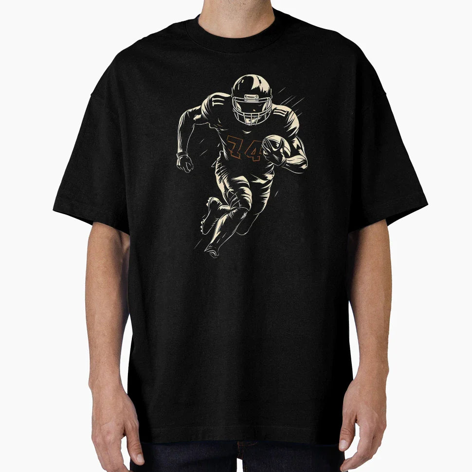 American Football Black Stripes No 2 T-Shirt - Aesthetic Graphic Men Women