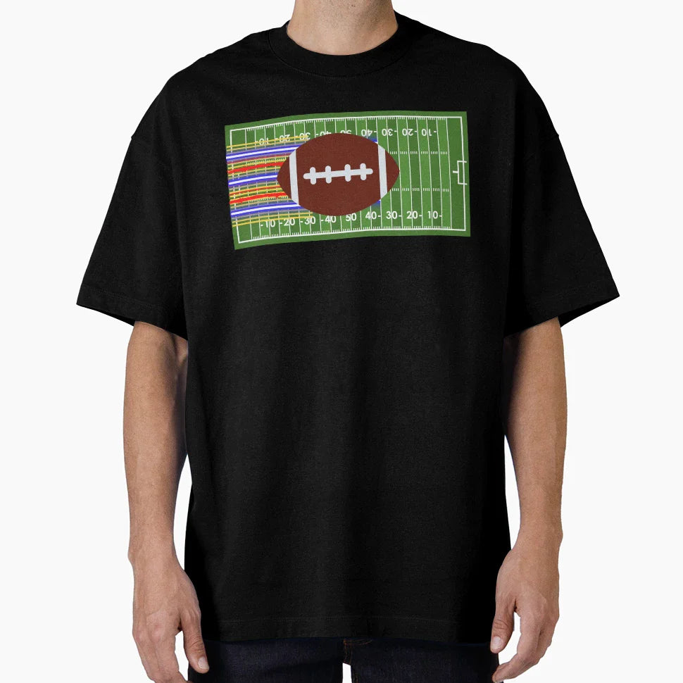 Football Thrown T-Shirt - Aesthetic Graphic Men Women