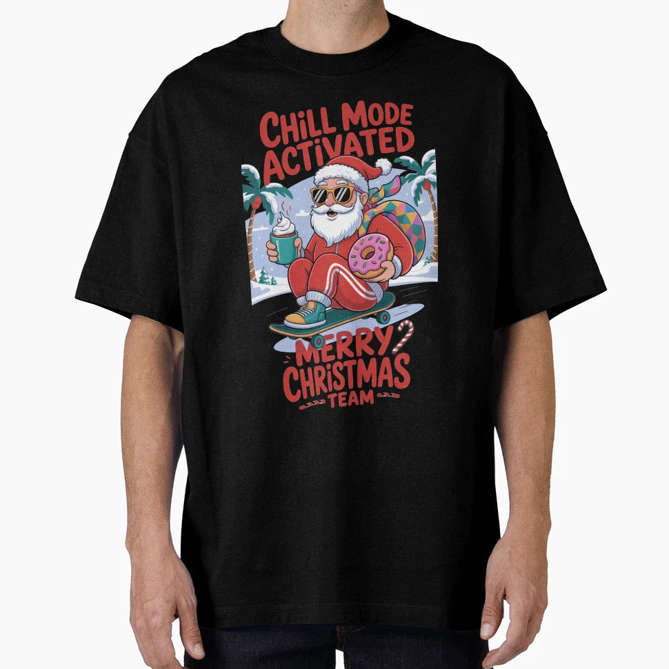 Santas Favorite Human Merry Squad Custom T-Shirt - Minimalist Print Unisex