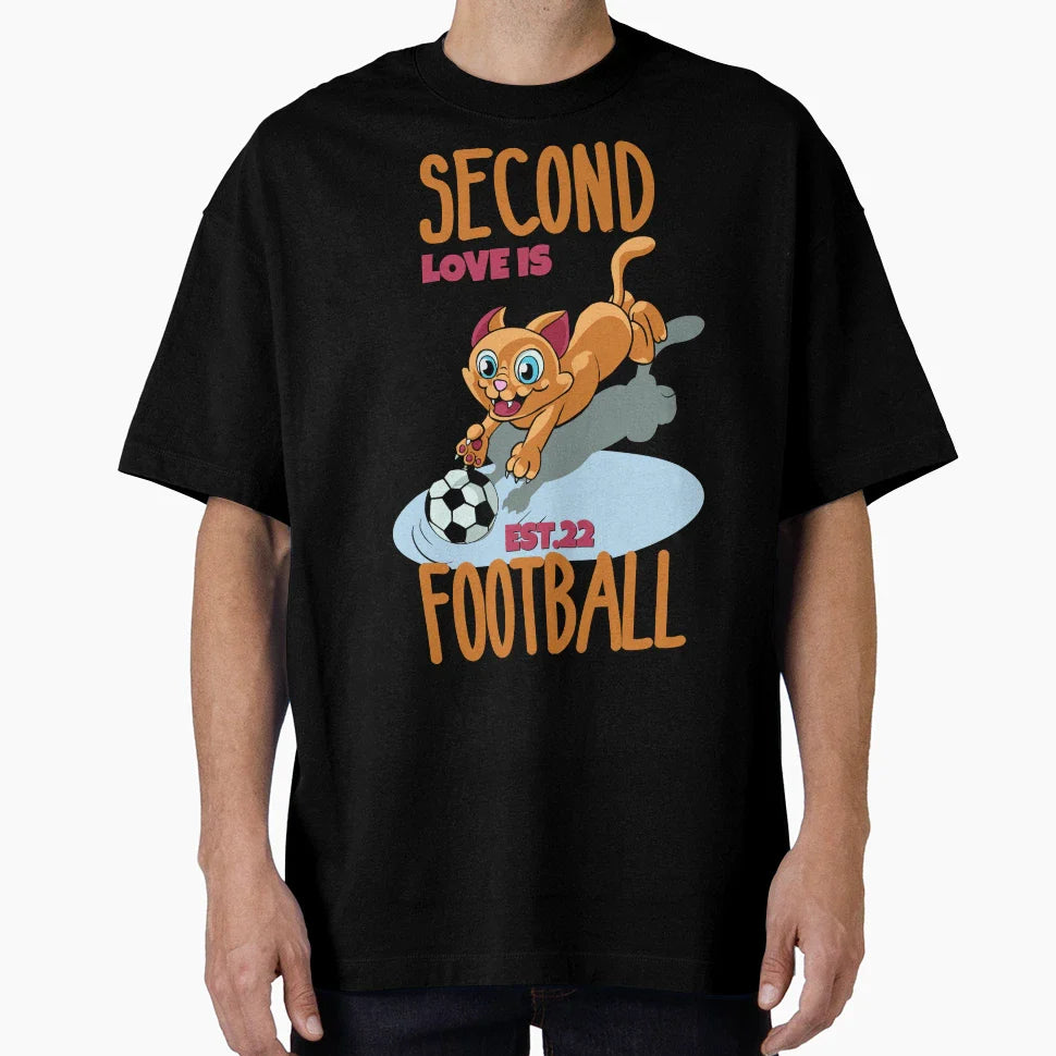 Second Love Is Footbal T-Shirt - Custom Art Print Men Women