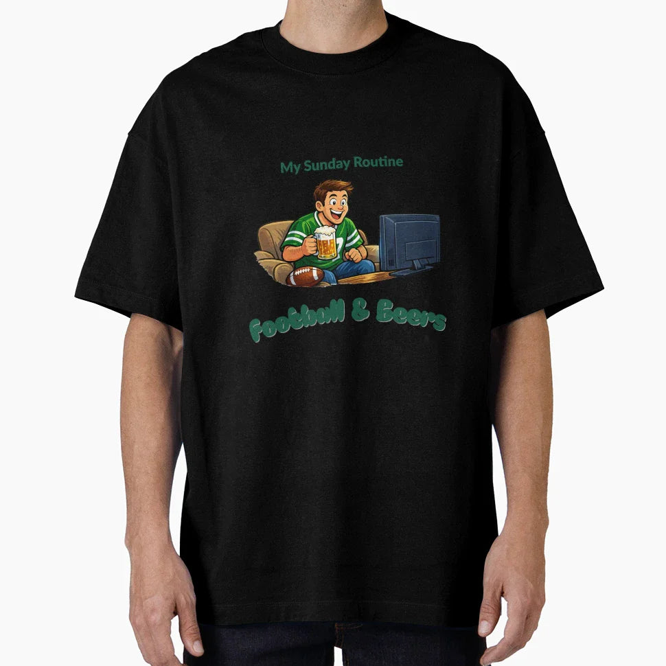 New York Jets My Sunday Routine T-Shirt - Fun Novelty Design Unisex