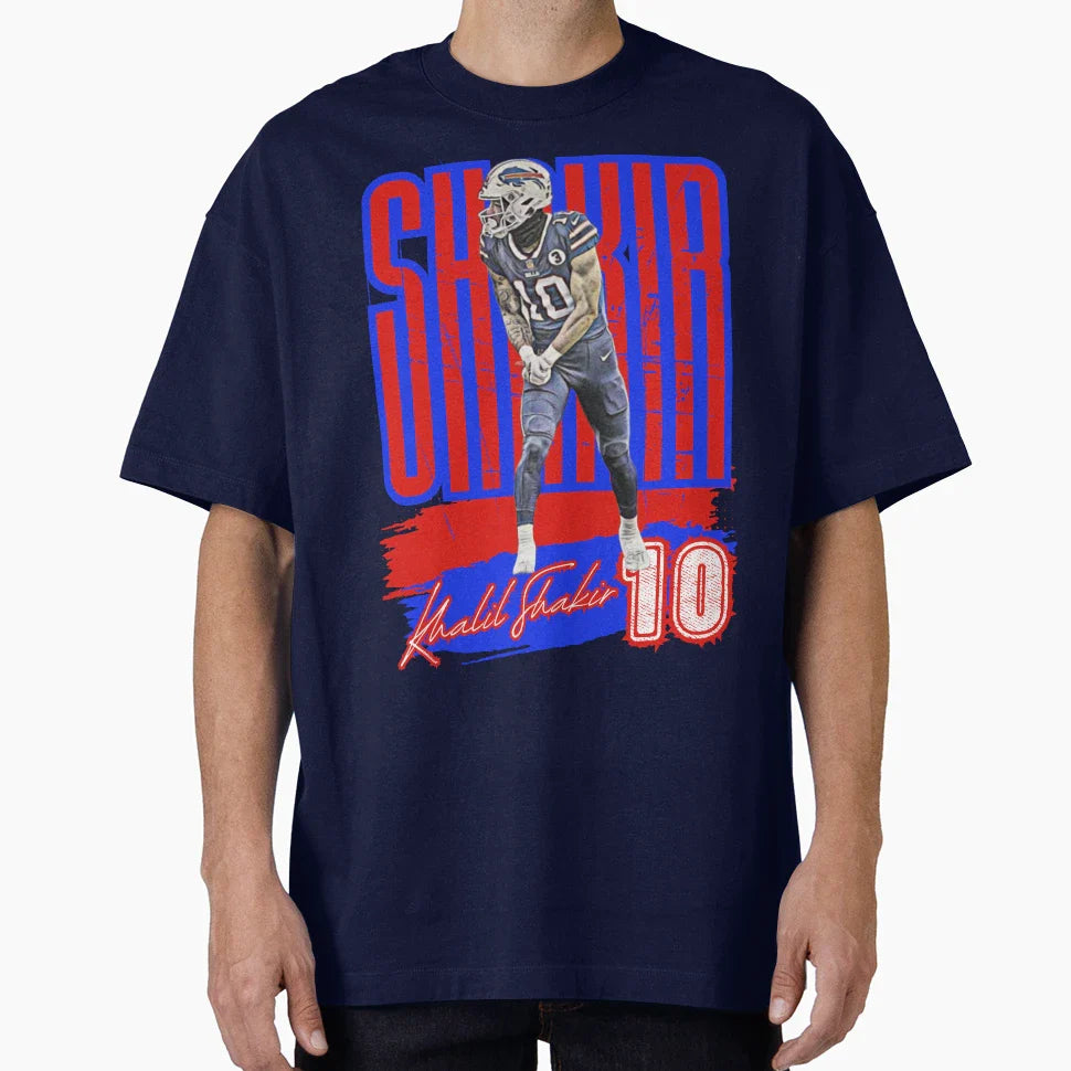 Khalil Shakir Buffalo Bills Football T-Shirt - Novelty Apparel Men Women