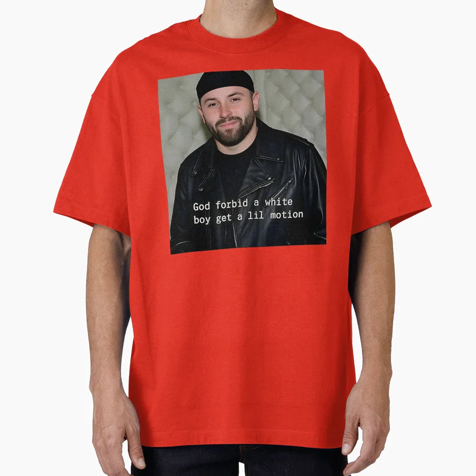 Baker Mayfield God Forbid White Get T-Shirt - Unique Graphic for Adults