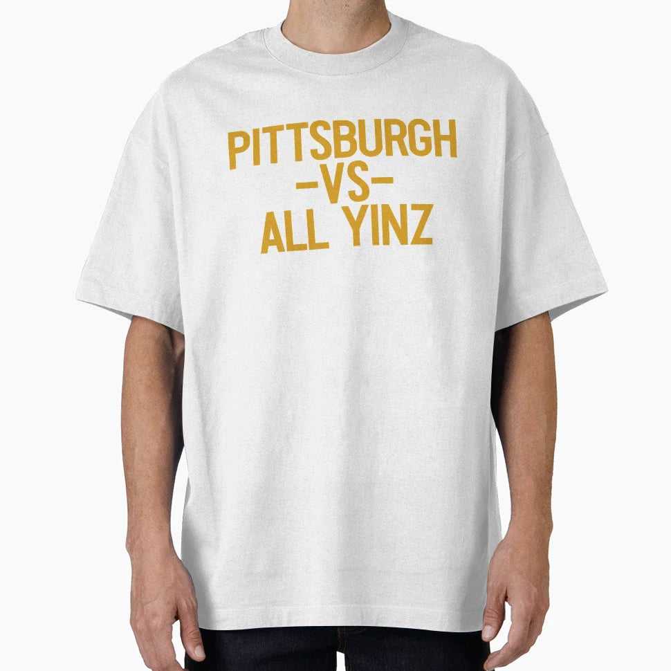 Pittsburgh Vs All Yinz College Frat T-Shirt - Novelty Apparel for Adults
