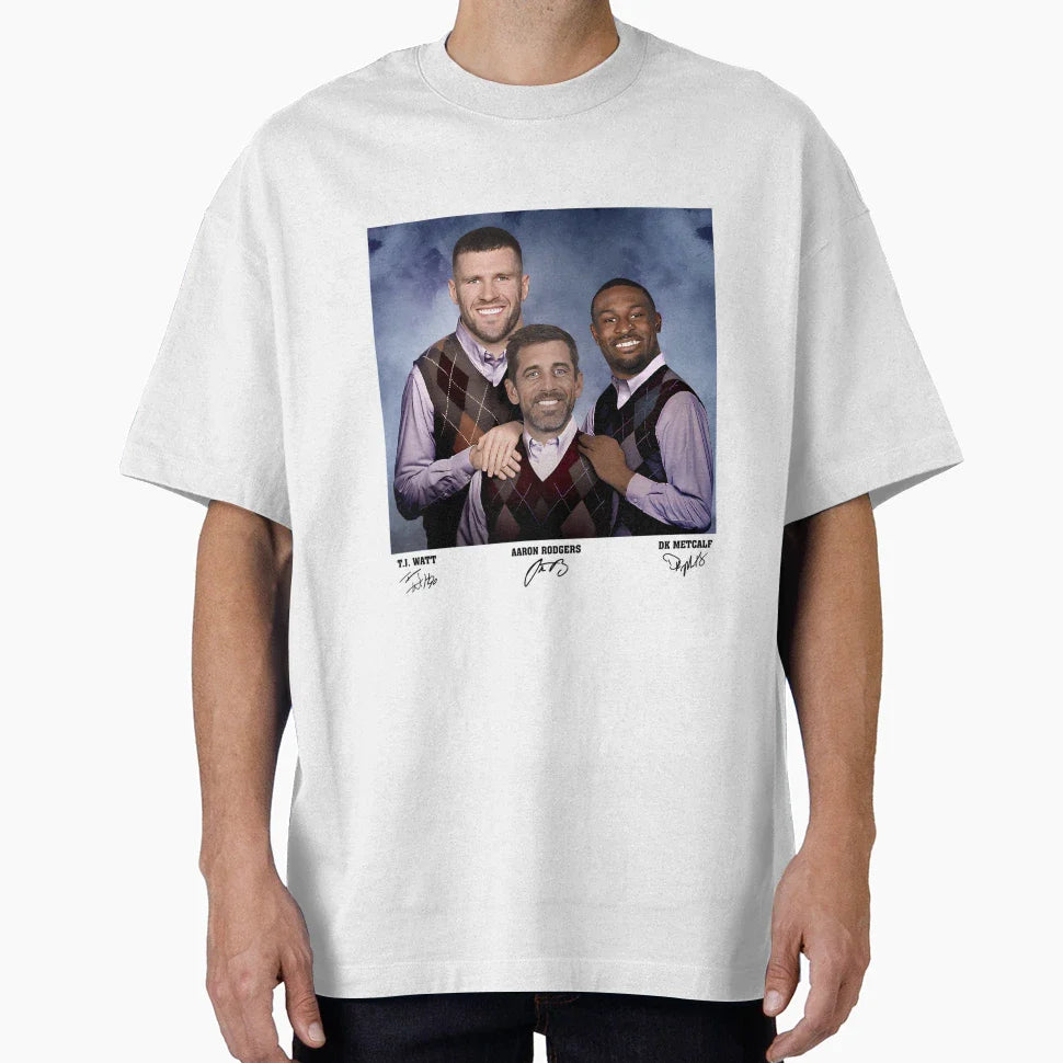 AR Dk Metcalf T J Watt Football T-Shirt - Custom Art Print Men Women