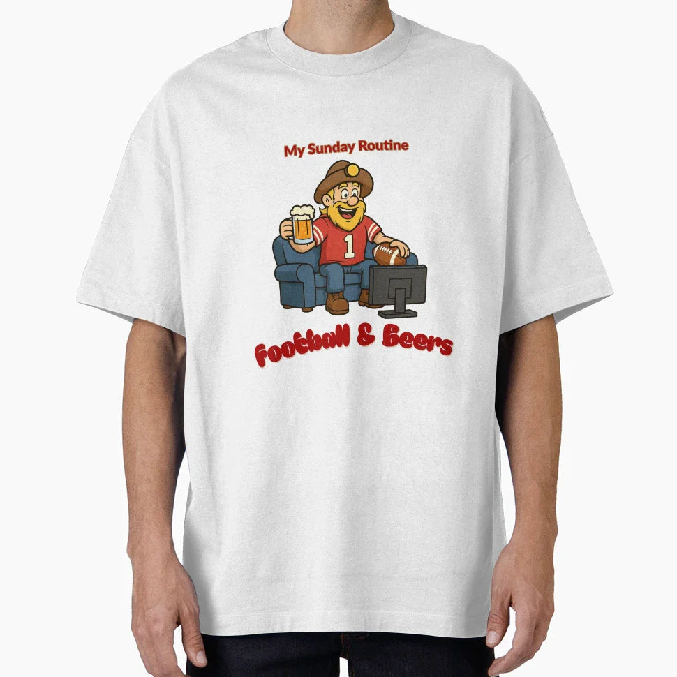 49Ers Football Beers Funny Game Day T-Shirt - Custom Art Print Unisex