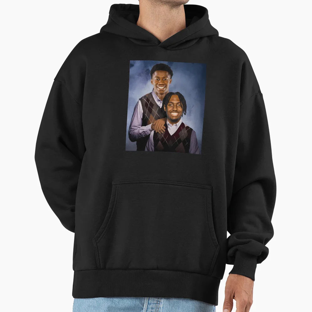 Tyrese Maxey V J Edgecombe Basketball Hoodie - Novelty Apparel for Adults